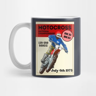 Vintage Motorcycle Motocross Red Bud 1975 Mug